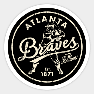 Vintage Atlanta Braves 2 by Buck Tee Originals Sticker